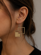Boucles d’oreilles géométriques Carré