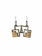Boucles d’oreilles géométriques Carré