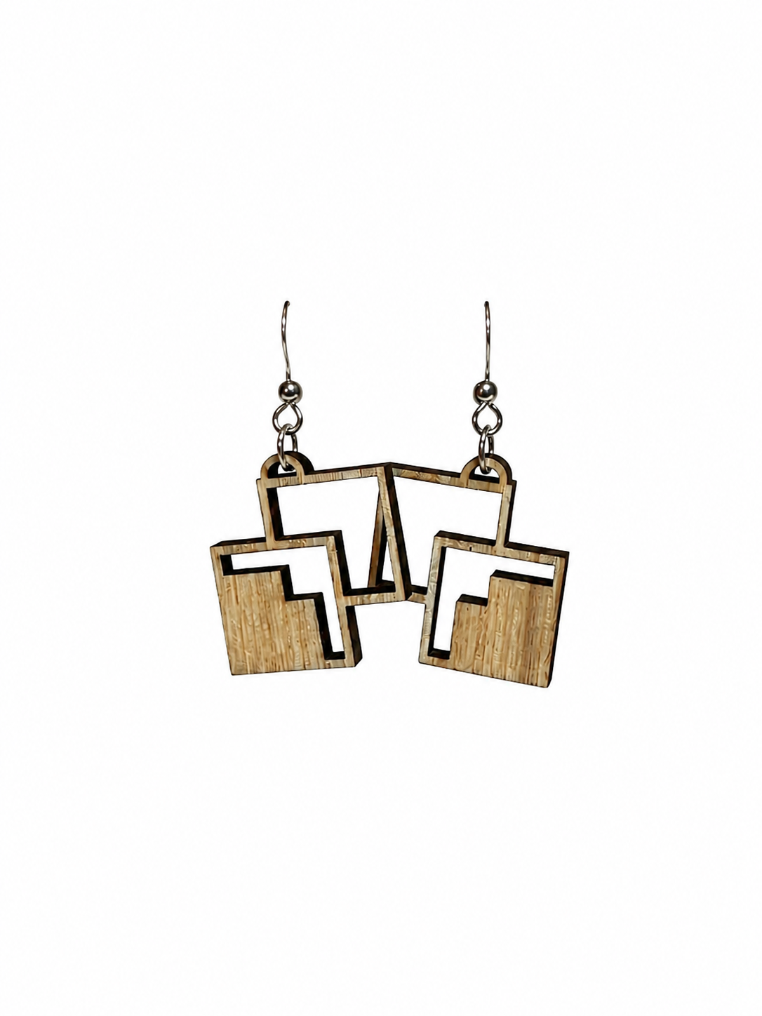 Boucles d’oreilles géométriques Carré