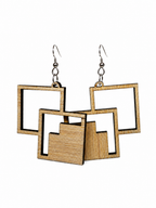Boucles d’oreilles géométriques Carré