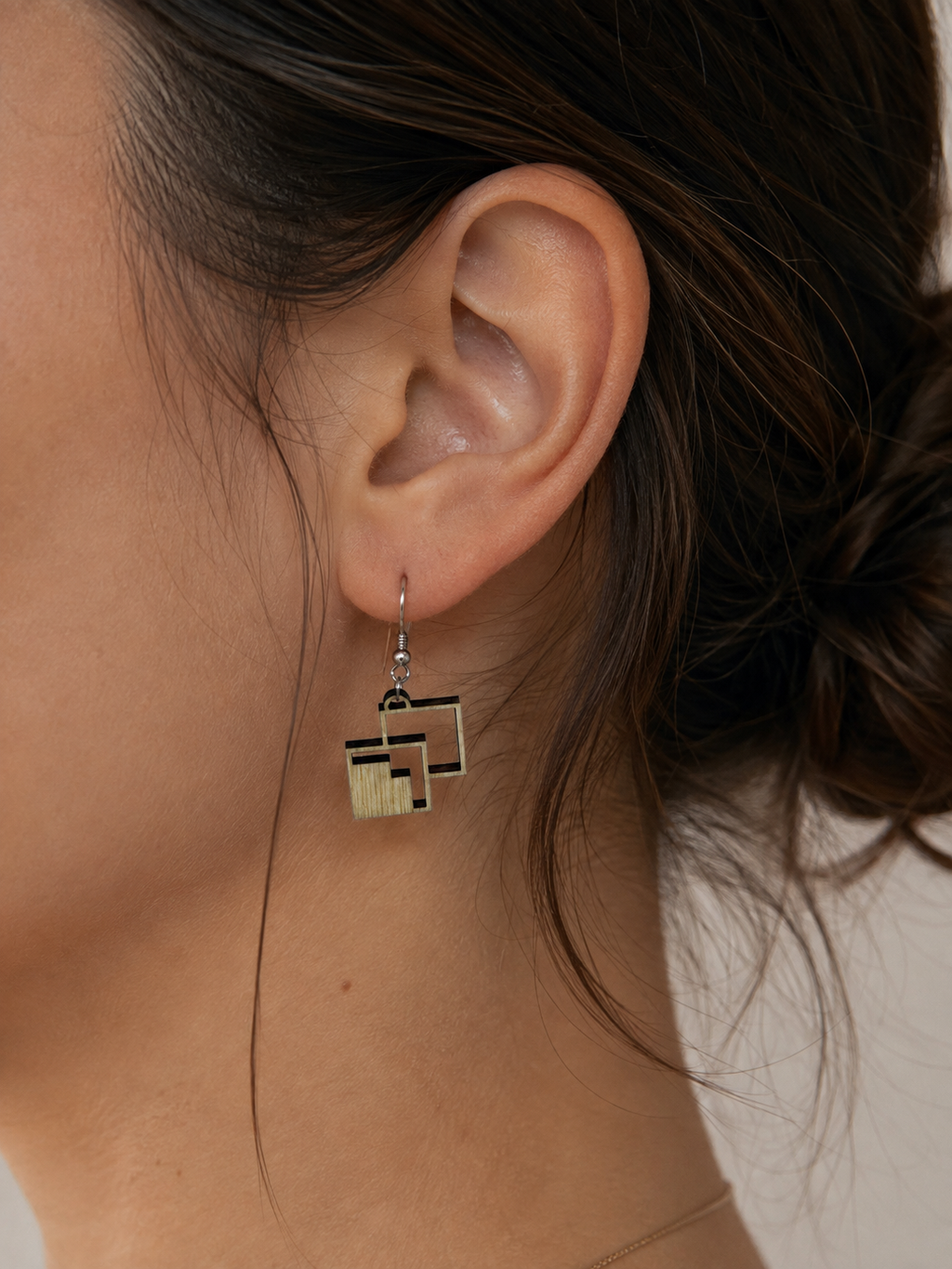 Boucles d’oreilles géométriques Carré