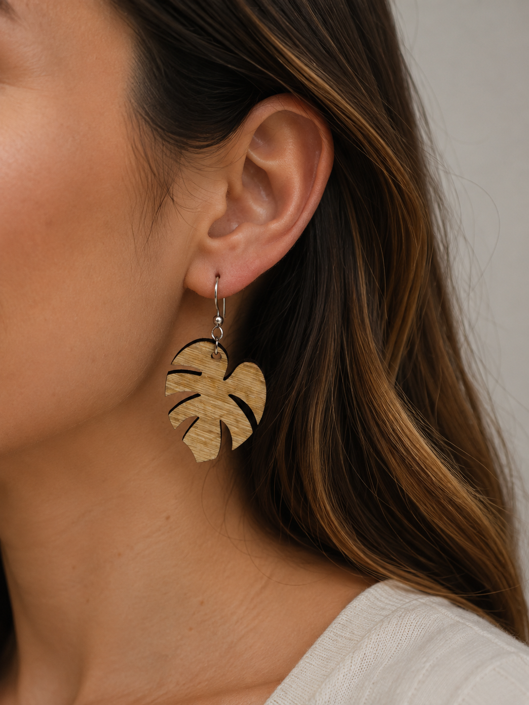 Boucles d’oreilles Feuille Tropicale