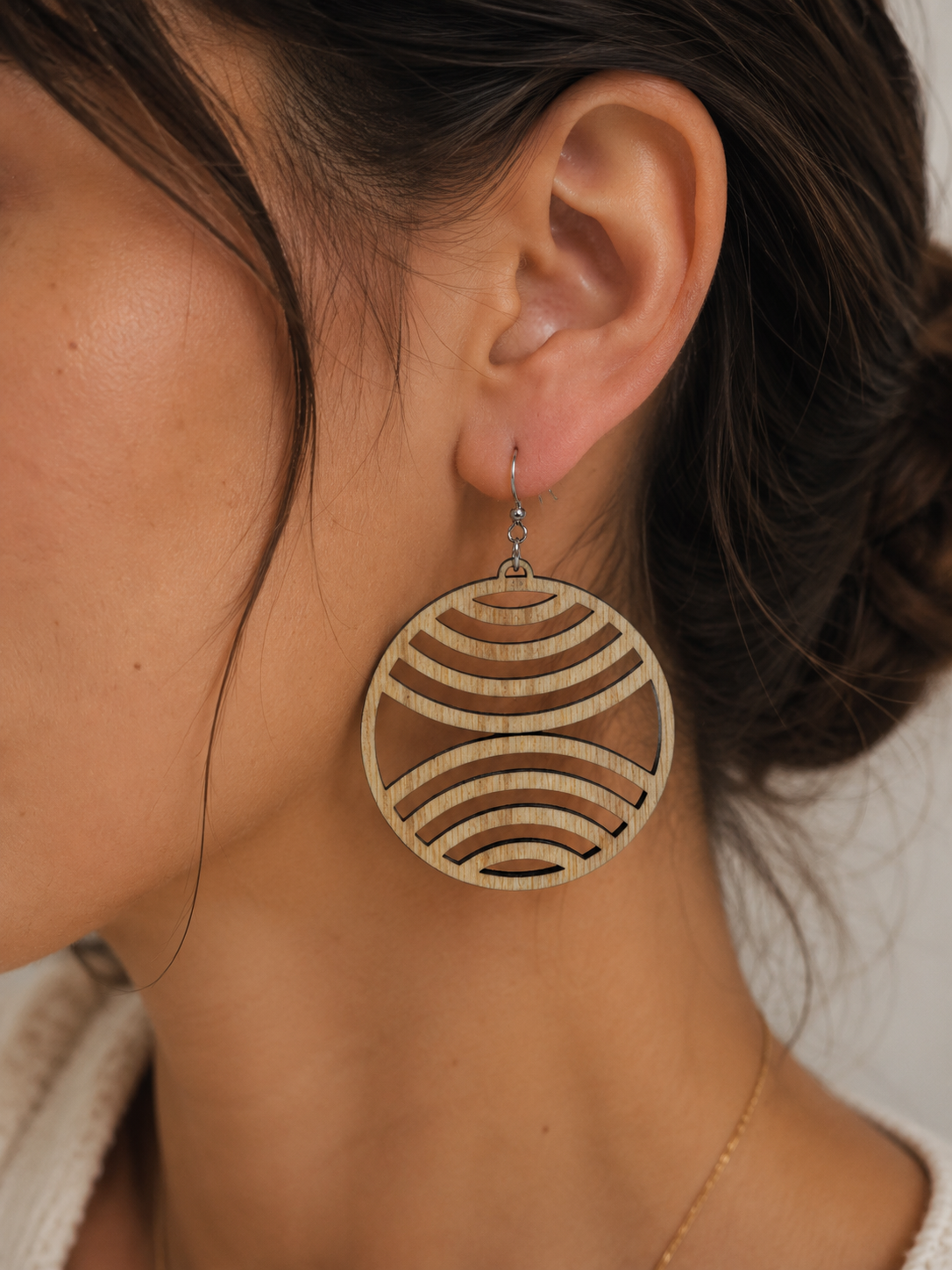 Boucles d’oreilles rondes Ajourée