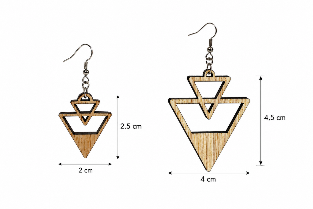 Boucles d’oreilles géométriques Triangle