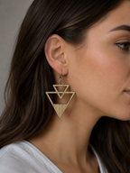 Boucles d’oreilles géométriques Triangle
